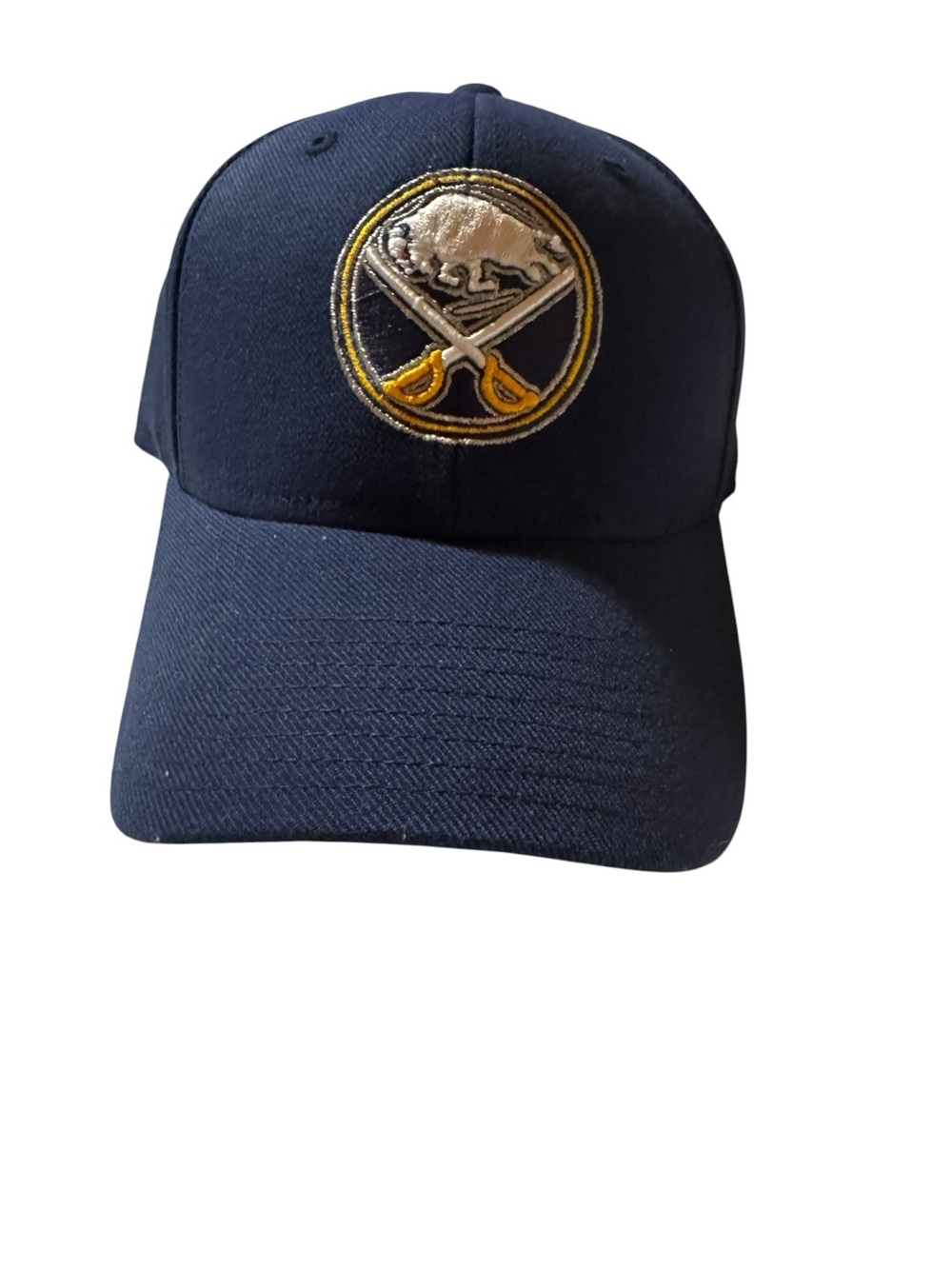 Navy Baseball Cap with Embroidered Buffalo & Crossed Sabres Patch